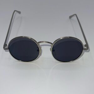 Girls sunglasses round silver frame